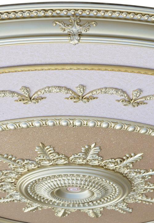 Grand Rose Gold Ceiling Medallion 99.5 Inch Statue